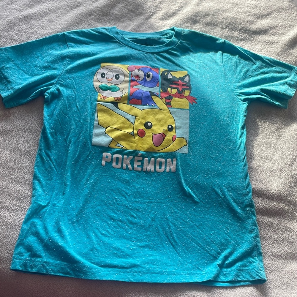 Pokémon Teal T-Shirt – Youth Large – Heathered Look